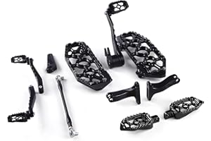 Road King Street Glide Floorboards MX Foot Boards For Harley Touring CVO Brake Shifter Levers (All Black, 2014-UP Touring)