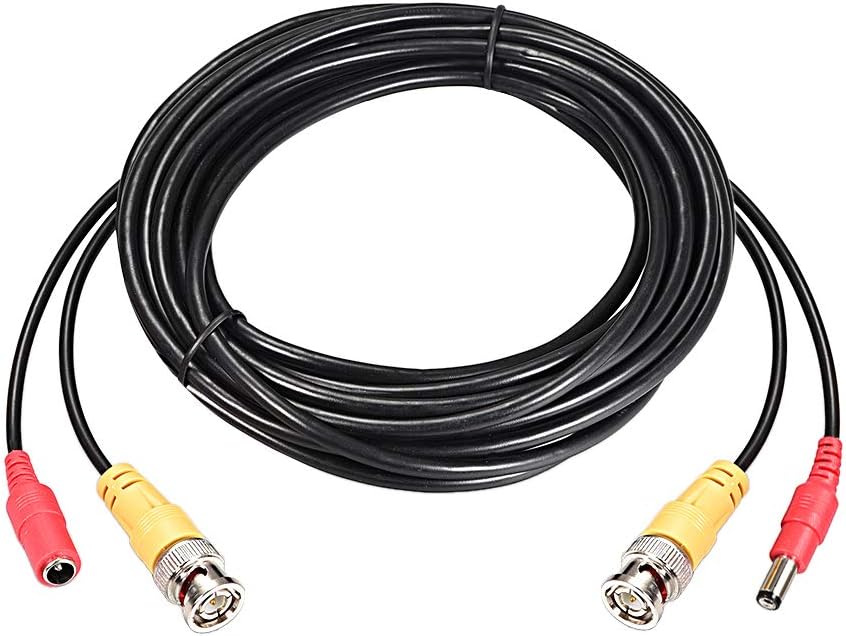 sourcing map Video Power Cables, 5M 16ft BNC Extension Security Camera Wire Cord for CCTV Surveillance DVR System