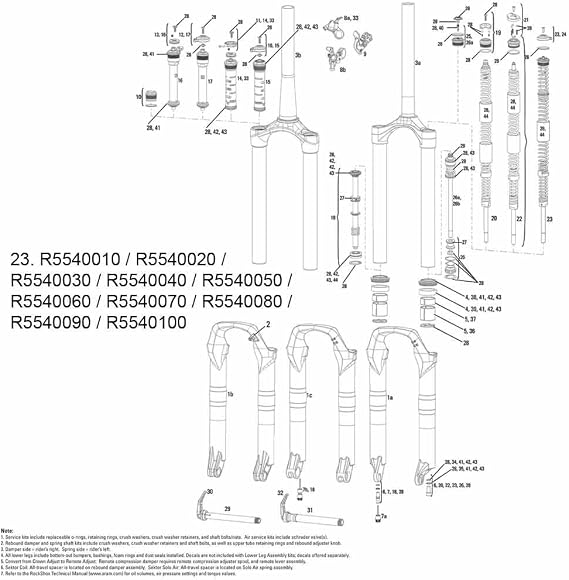 Biela RockShox 11.4015.034.000 - Recambio Para Horquilla De Bicicleta, Compatible Con Dart 2/3