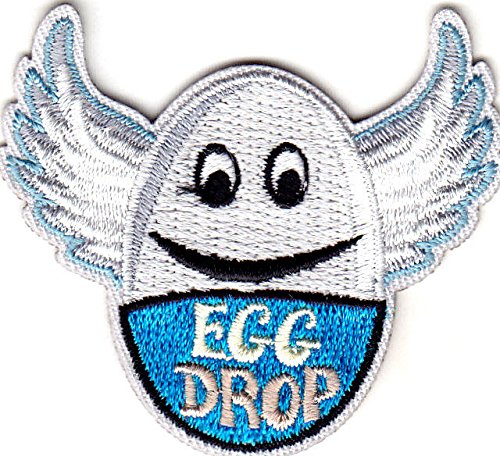 EGG DROP- EXPERIMENT - SCIENCE - RESEARCH - Iron On Embroidered Patch