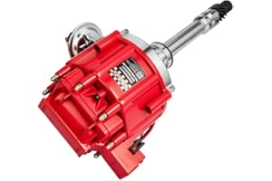 Voltstorm Complete HEI Distributor - High Performance 7500RPM 65K Coil for Chevy GM SBC 283 305 307 327 350 400 BBC 454 396 427 Racing Power Small/Big Blocks Red Cap