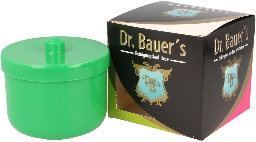 Dr. Bauer Cleaning Bath Tin with Rinse Insert Prosthesis Box Bit Box with Insert Braces Box (Green), 1 Stück (1er Pack)