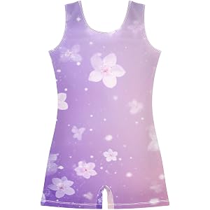 Aslsiy Gymnastics Leotards Girls Unitard with Shorts Biketards Toddler Dance Outfits 2-10T