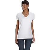 Fruit of the Loom Ladies' 5 oz. HD Cotton™ V-Neck T-Shirt 2XL WHITE