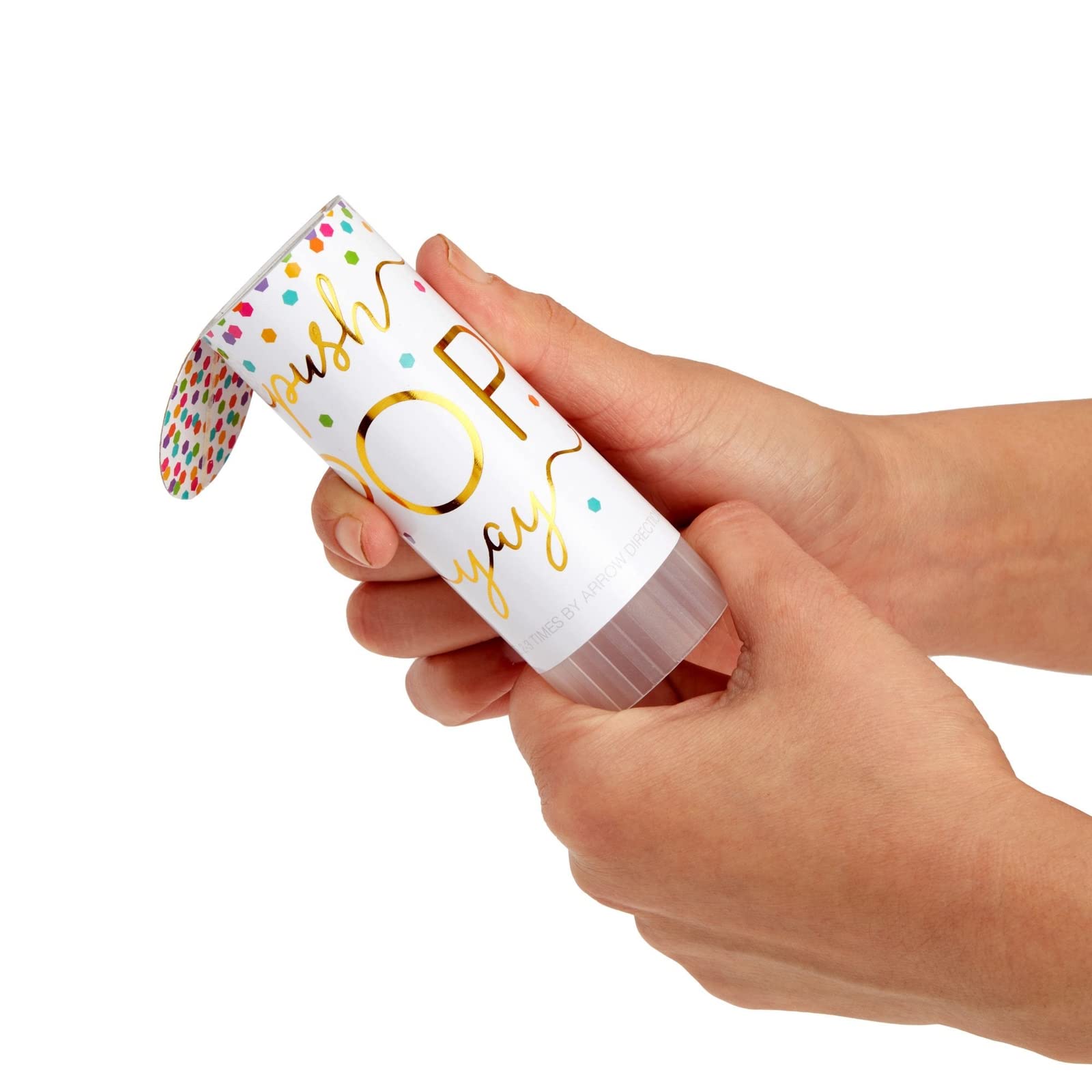 Sparkle and Bash Confetti Poppers 20 Pack Rainbow Shakers - Multicolor Mini Poppers 1.5in x 4.3in - Push Pop Design Bulk Mini Confetti Cannons