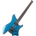 EART GW2-SE Headless Electric Guitar, Solid Electric Guitar Roasted Mahogany Body with Hard Maple Neck Standard Artones-H2SE Pickups,Satin Finish
