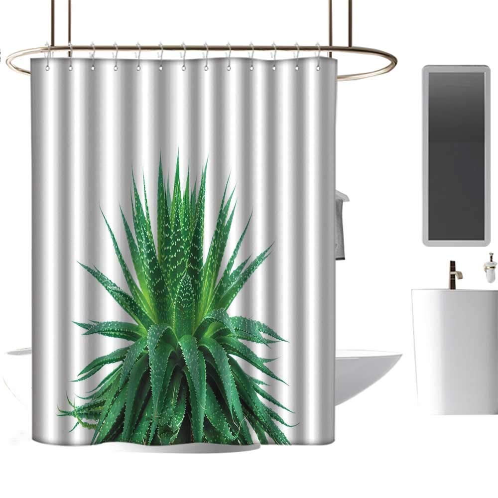 Amazon Com Timbeve White Shower Curtain Plant Medicinal Aloe Vera