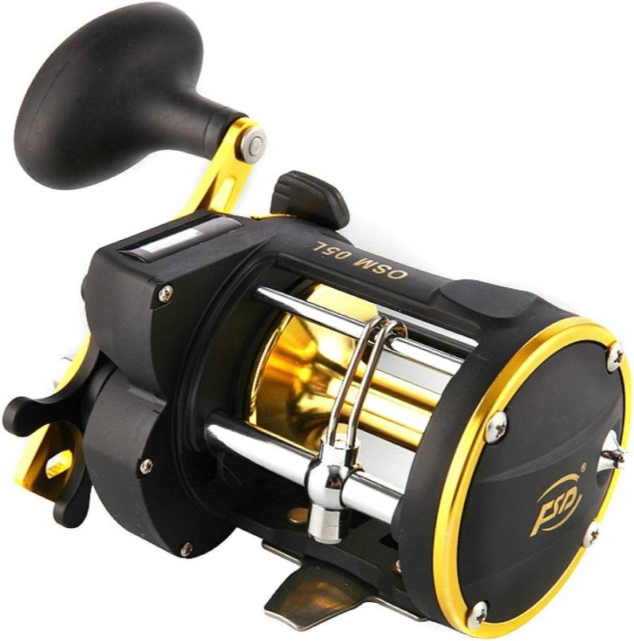 Isafish Trolling Reel with Line Counter Alarm Bell Conventional