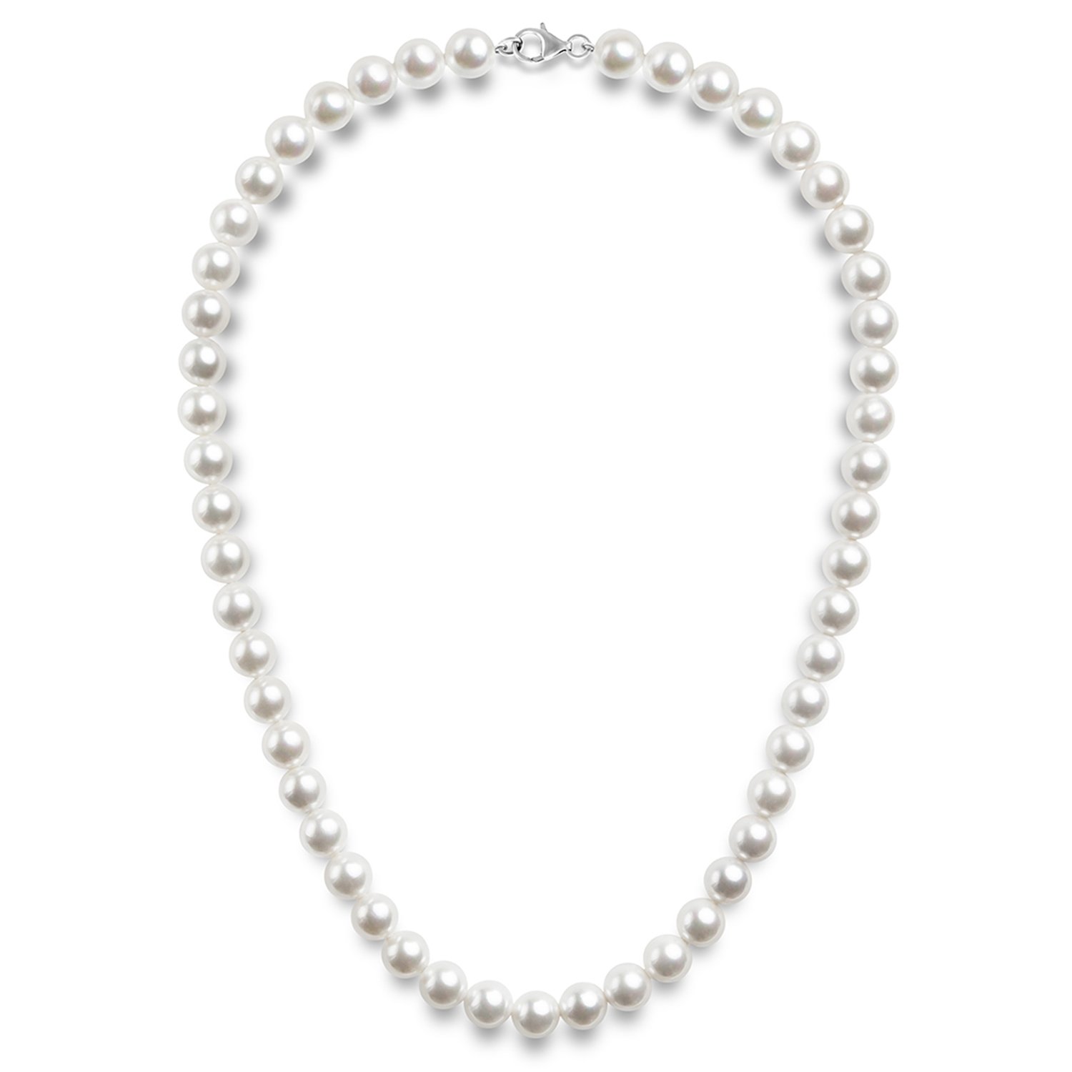 PAVOI White Mother of Pearl Simulated Necklace - 16" Length (8mm)