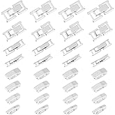 SUPERFINDINGS 32PCS 8Styles Brass Fold Over Clasps Silver Jewelry Clasps Bracelet Jewelry Extender Foldover Extension Clasps Closure End Caps for Jewelry