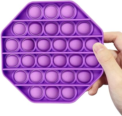 Amazon Com Push Pop Bubble Sensory Fidget Toy Stress Reliever Fidget Toy Anti Anxiety Toy Squeeze Sensory Toy Tactile Logic Game For Kids Family And Friends Purple Toys Games