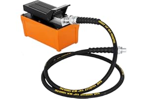 VEVOR Air Hydraulic Pump 10000 PSI Air Over Hydraulic Pump 0.42Gal Reservoir Air Treadle Foot Actuated Hydraulic Pump 3/8" NP