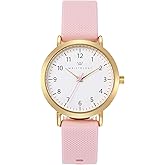 Wristology 2 Sizes Easy Change Band Numbers Watch Interchangeable Silicone Strap - Read Analog Face with Second Hand for Women, Men, Nurses, Teachers, Seniors, EMT Olivia