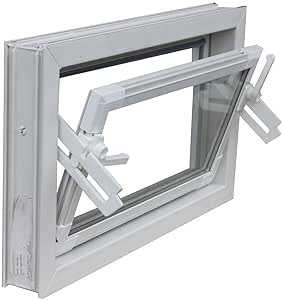 Sótano Ventana Blanco 70 x 30 cm fácil acristalamiento.: Amazon.es