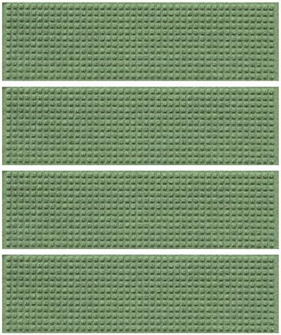 WaterGuard Squares Stair Treads, Light Green, Set of 4