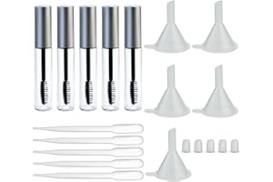 20 Pieces Empty Mascara Kits Bantoye 10ml Empty Mascara Tubes with Eyelash Wand Rubber Inserts Funnels and 3ml Transfer Pipet