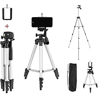 Tygot Adjustable Aluminium Alloy Tripod Stand Holder for Mobile Phones & Camera, 360 mm -1050 mm, 1/4 inch Screw…