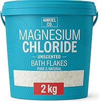 BULK Magnesium Chloride Flakes 2KG – 100% Pure for Bath Soaks, Muscle Relaxation, and DIY Skincare BY AMRIEL CO.
