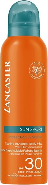 Lancaster Sun Sport Cooling Invisible Body Mist SPF30 200ml Broad Spectrum view 1