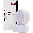 Sew on Hook and Loop Style 2 Inch Non-Adhesive Back Nylon Strips Fabric Fastener Non-Adhesive Interlocking Tape White,5 Yard