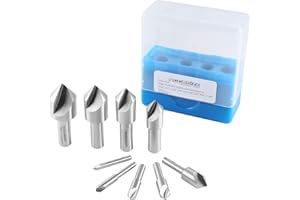 Accusize Industrial Tools 9 Pc Single Flute H.S.S. Countersink Set, 82 Degrees, Ground, 0245-1029