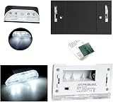 shsyue 4 LED Infrared PIR Keyhole Light Battery Operated Tap Lights Black view 5