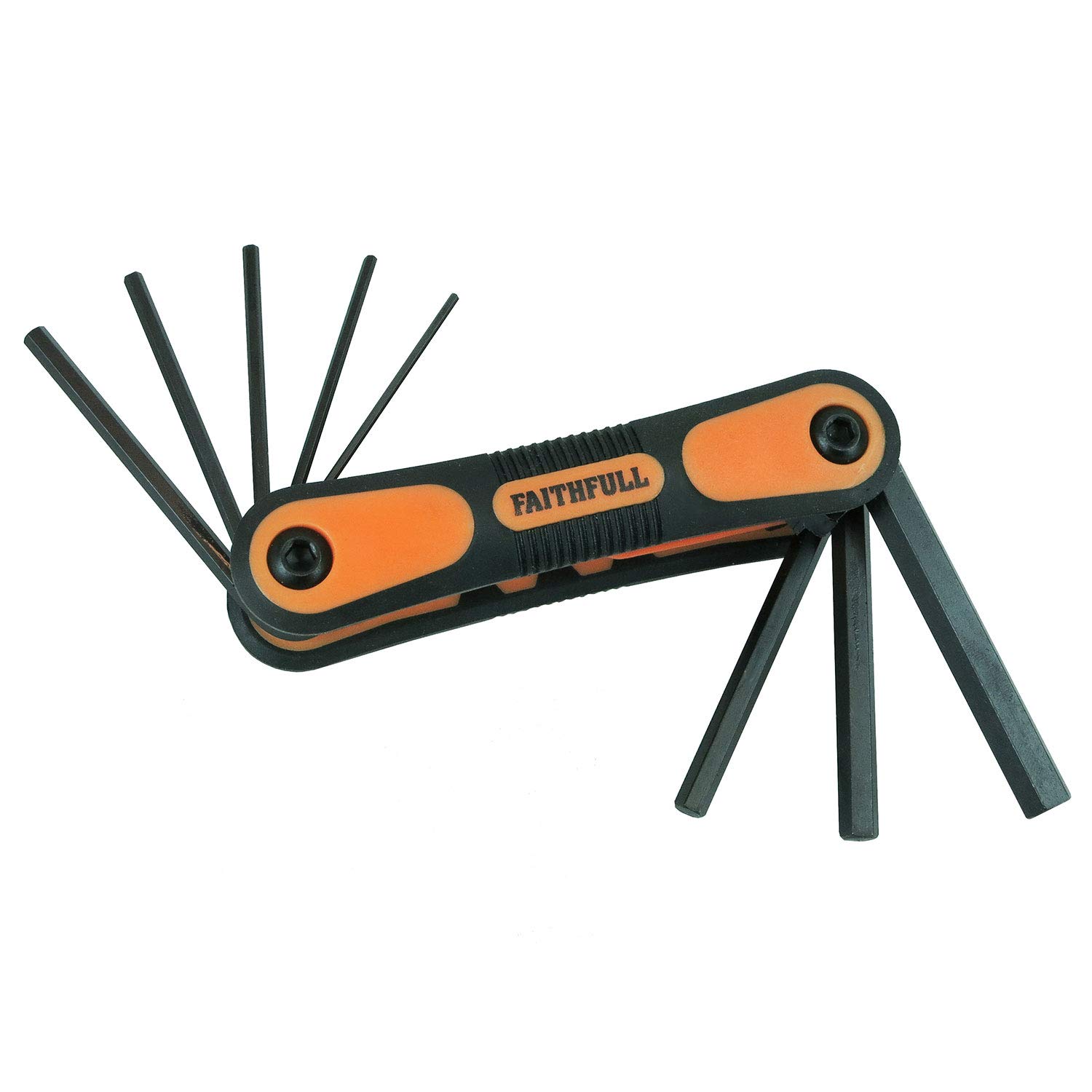 Faithfull HKSF8m Folding Hex Key Set - Metric (8 Pieces)