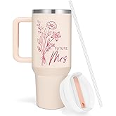 LuxeVib Bride to Be Gifts Tumbler for Women, Engagement & Bachelorette Gifts, Insulated Travel Mug for Fiancee, Bridal Shower & Wedding Anniversary