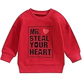 Kayotuas Toddler Valentines Shirt for Boys Girls Cute Letter Print Long Sleeve Top Crewneck Sweatshirt Casual Spring Clothes