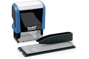 Trodat Printy 4911 Typo Self Inking Rubber Stamp – DIY with 3 Lines Text, Black, 38 x 14 mm