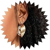 Andelaisi Boho Circle Drop Earrings Vintage Chunky Circle Hoop Earrings Gold Hollow Circle Earrings Metal Circle Dangle Earrings Jewelry for Women