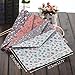 Oak-Pine 4 Pcs / 1 Set Portable Floral A4 File Envelope Fabric Document Bag Paper Pockets Letter Folder with Snap Button Closure