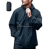 ZITY Men's Rain Jacket Waterproof with Hood Lightweight Raincoat for Golf Hiking Camping Cycling