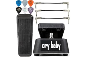 Dunlop Original Crybaby GCB95 Standard Wah Pedal Tonebird Effects Bundle with 3 FREE Patch Cables 6 Dunlop Picks