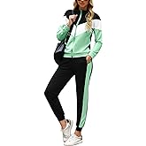 Marvmys Women's Tracksuit Set 2 Piece Sweatsuit Outfits Long Sleeve Zip Up Lounge Jogger Set with Pocket