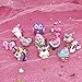 Elesa Miracle 12pcs Kids Little Girl Adjustable Jewelry Rings in Box, Seashell Mermaid Jewel Rings Girl Pretend Play and Dress Up Rings