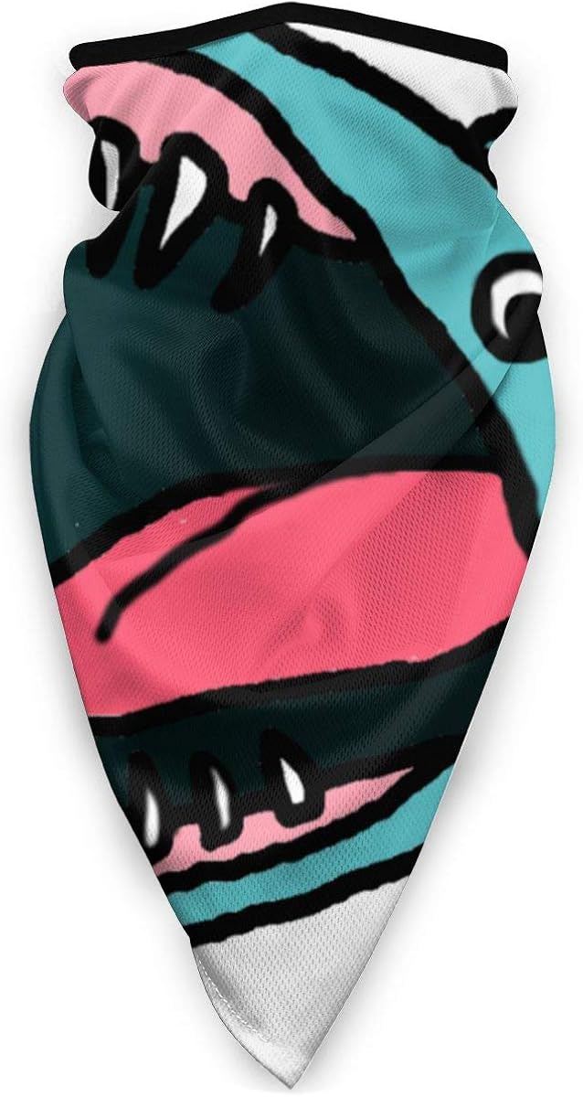 Shark Teeth Face Mask Shield Men's Winter Cold Weather Keep Warm Face Mask Scarf for Skiing Black