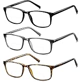 Kafirlo Bifocal Reading Glasses Women Men Clear Top Blue Light Blocking Computer Readers Wide Full Frame Cheaters Eyeglasses