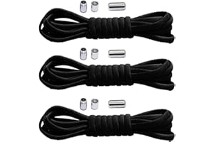 iEugen 3 Pair No-Tie Shoe Laces for Kids and Adults Elastic,Expandable Shoelaces for Sneakers,Running Shoes,Athletic Footwear