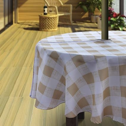 Amazon Com Hipinger Outdoor Tablecloth With Umbrella Hole And