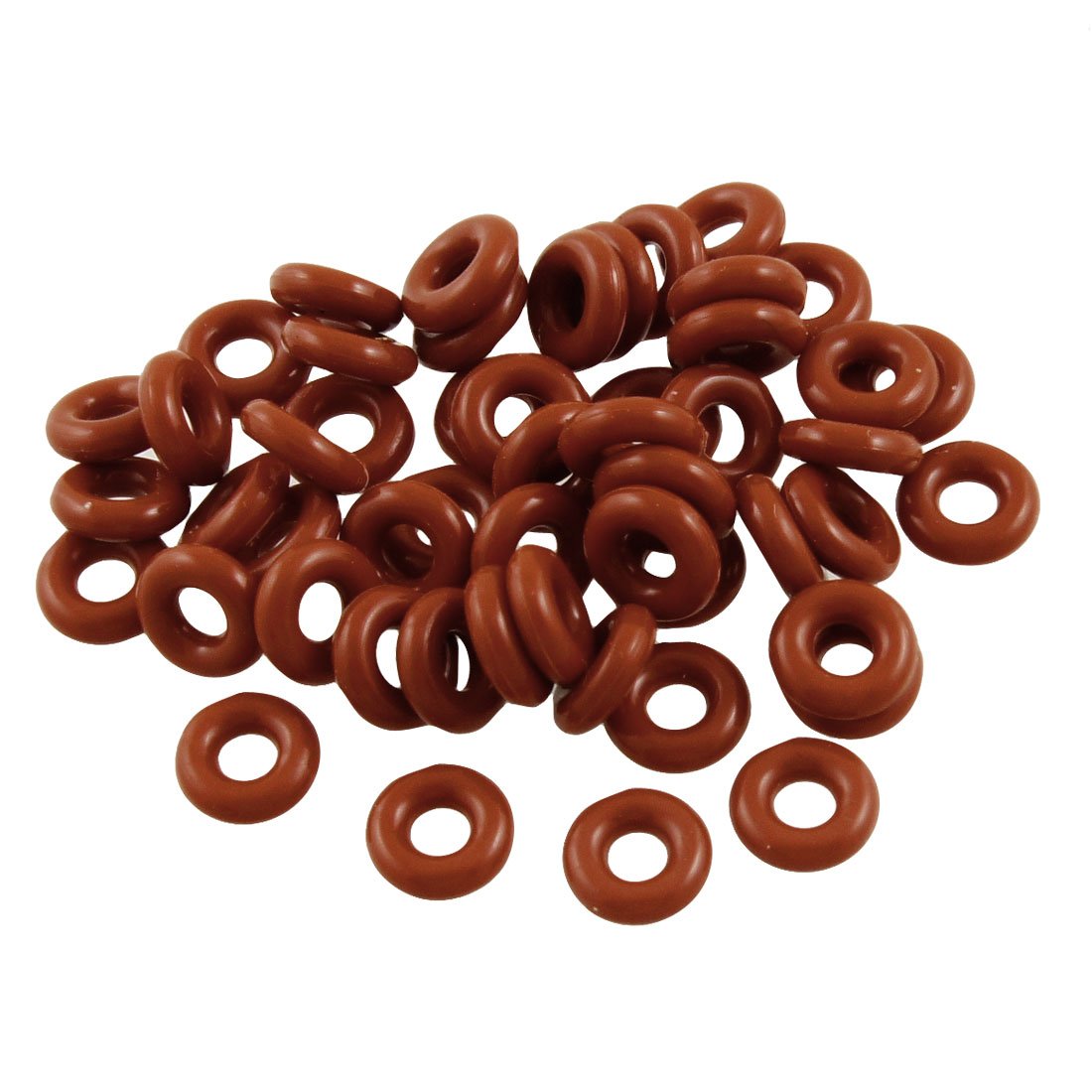 Sourcingmap Silicone O-Ring, 8mm OD, 3mm ID, 2.5mm Width, VMQ Seal Rings Gasket, Red, Pack of 50