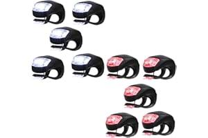Alasum 10pcs Bike Rear Lights Silicone Bike Tail Front Lights with Multiple Modes for Night Riding Safety