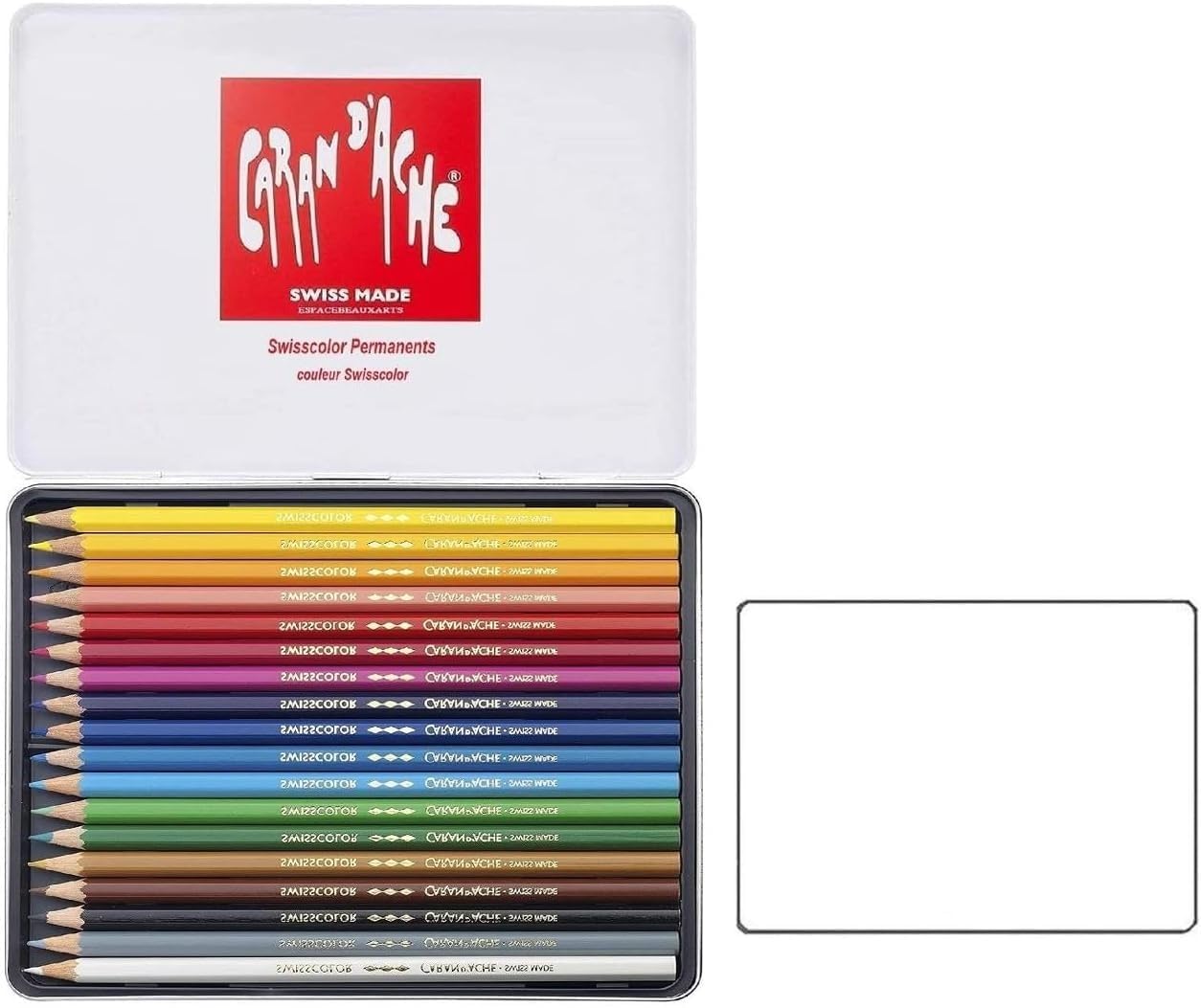 Caran d'Ache Permanent color pencils Swisscolor in meta box 18pcs