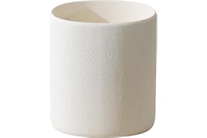 Haocoott Bathroom Trash Can, 1.6 Gallon Small Trash Can Cabinet, Simple Stone Look Oval Office Garbage Bin, Decorative Waste 