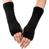 Chicingyou Arm Warmer for Women Fingerless Gloves Winter Knit Mitten Gloves Wrist Warmers for Women with Thumb Hole