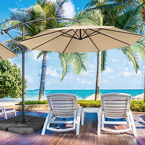 Yaheetech 4Piece Umbrella Base Outdoor Umbrella Stand Square Shaped