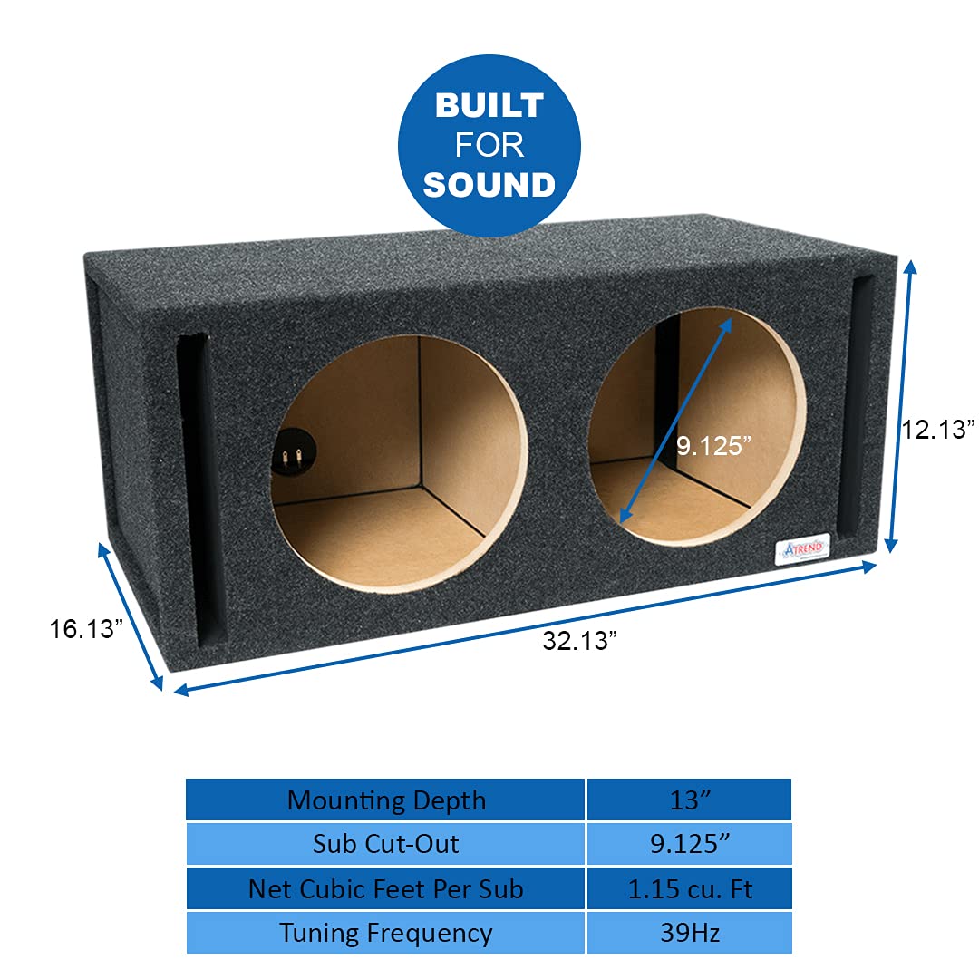 Atrend 10JLDV10 JL Audio 10” Dual Vented Subwoofer/Speaker Enclosure Compatible with WX, W0, W1 & W3 Made in USA