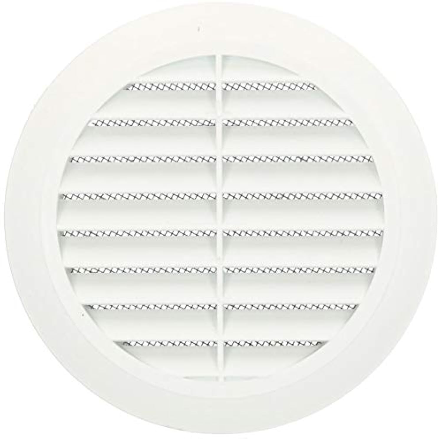 KOTARBAU® Ventilation Grille 125 mm Round Flange White Ventilation Insect Screen Slat Grille Ventilation Grille Pipe Connection Exhaust Grille