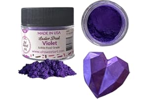 Oh! Sweet Art - 100% EDIBLE VIOLET LUSTER DUST (4 grams container)