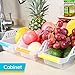 BDEALS Set of 3 Freezer Refrigerator Organizer Trays Bins, Pantry Cabinet Storage Organization, Fridge Fruits Vegetables Containers Storage Baskets for Kitchen/Bathroom Vanity